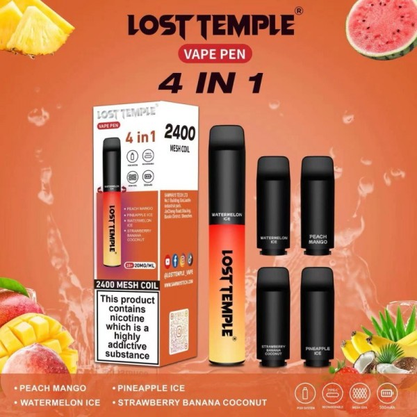 Lost Temple 4 In 1 2400 Reusable Vape (10pcs/pack)