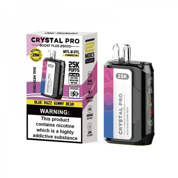Crystal Pro Boost Plus 25K Reusable Vape (5pcs/pack)