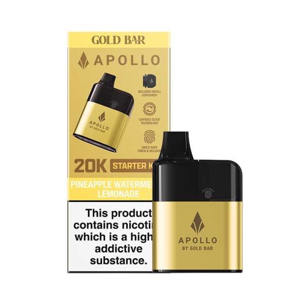Gold Bar Apollo 20K Reusable Vape | Cheap Online