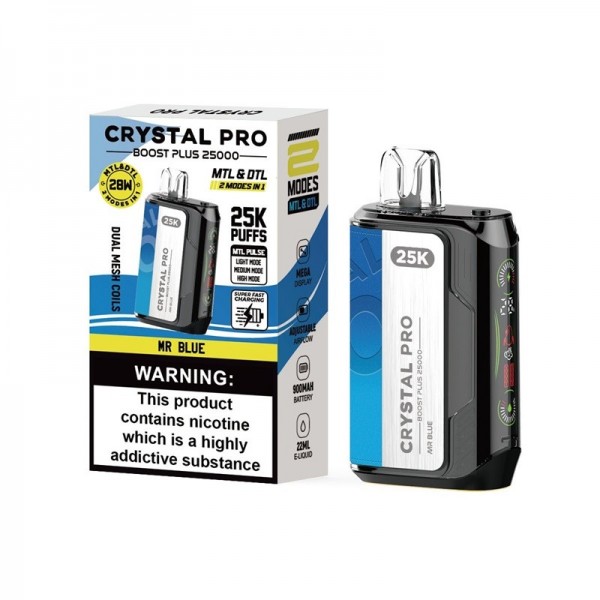 Crystal Pro Boost Plus 25K Reusable Vape (5pcs/pack)
