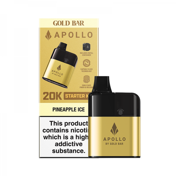 Gold Bar Apollo 20K Reusable Vape | Cheap Online