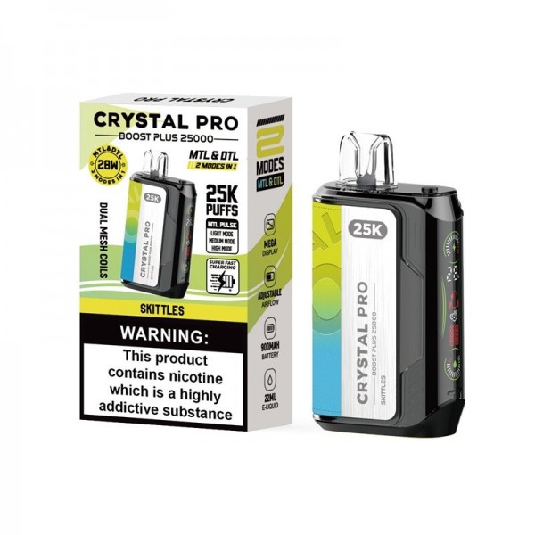 Crystal Pro Boost Plus 25K Reusable Vape (5pcs/pack)