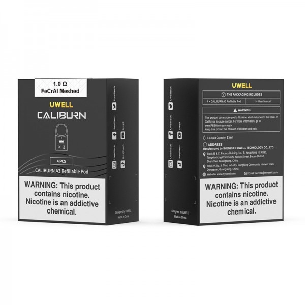 Uwell Caliburn A3 Pod/AK3 Pod 2ml (4pcs/pack) Best Pod In UK