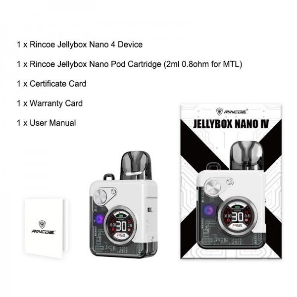 Rincoe Jellybox Nano 4 Pod Kit 1400mAh 30W | New Released