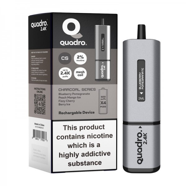 Quadro 2.4K 4 In 1 Reusable Vape 2400 Puffs
