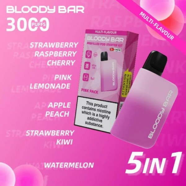 Bloody Mary 3000 5 In 1 Reusable Vape (5pcs/pack)