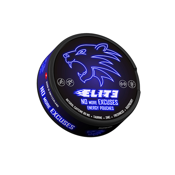 Elite Raspberry Energy Caffeine Pouches (22pouches/box)